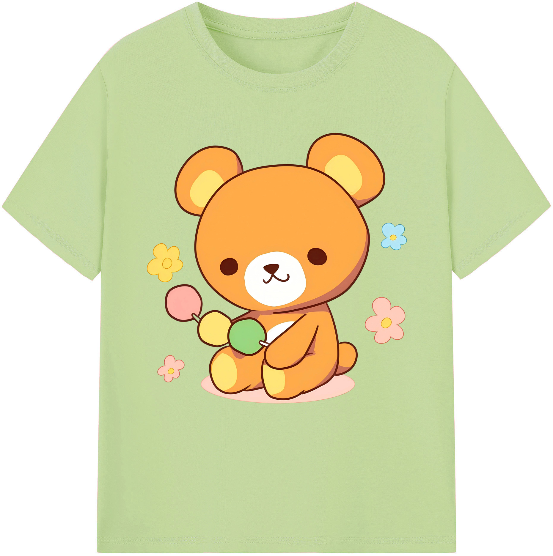 （画像用） リラックマ リラックマ キイロイトリ Rilakkuma Korilakkuma Kiiroitori 綿100％半袖Tシャツ（フロントプリント）